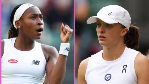 Coco Gauff and Iga Swiatek at Wimbledon