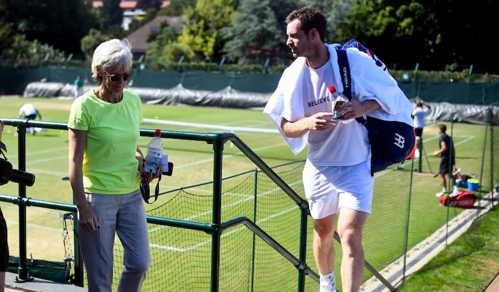Judy Murray and Andy Murray at Wimbledon