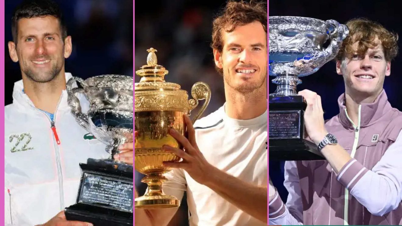 Novak Djokovic Andy Murray and Jannik Sinner