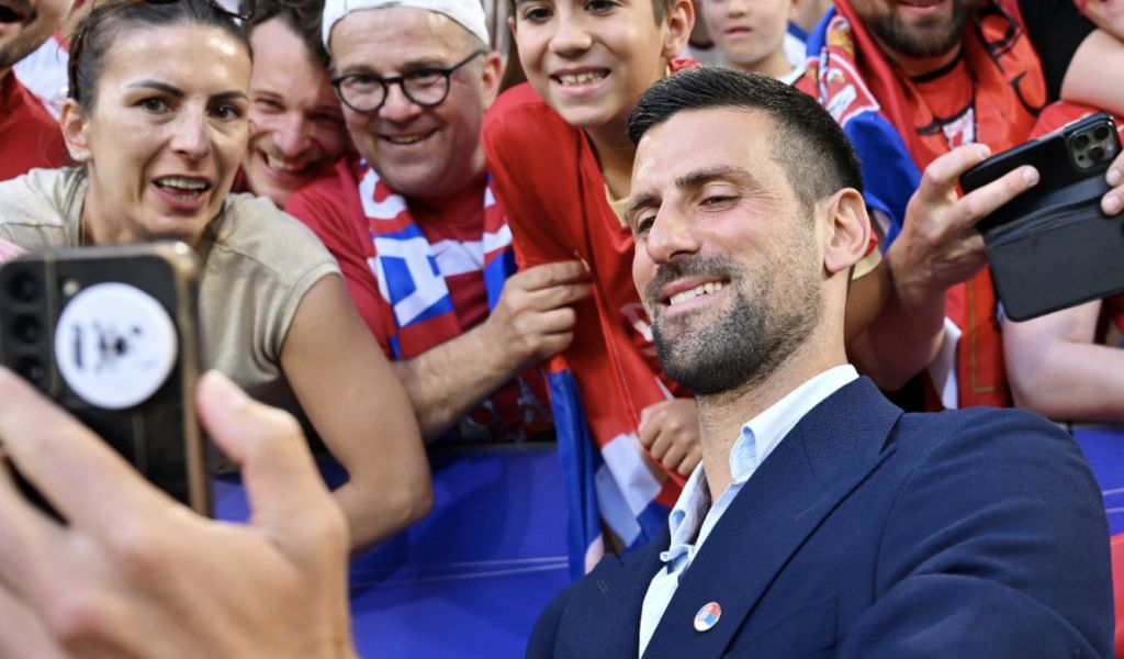 Novak Djokovic at Euro 2024 (@BBC X)