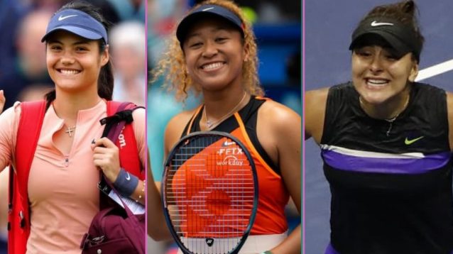 Emma Raducanu, Naomi Osaka, Bianca Andreescu
