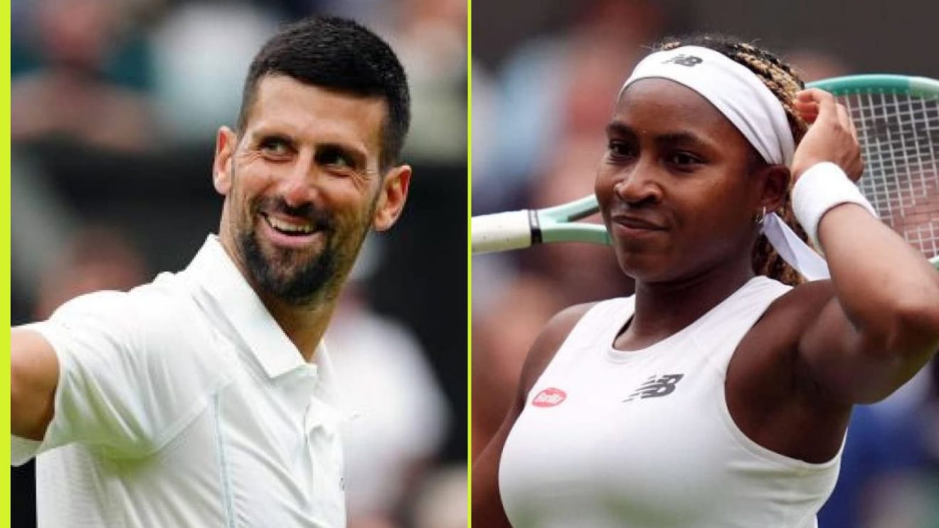 Novak Djokovic and Coco Gauff at Wimbledon