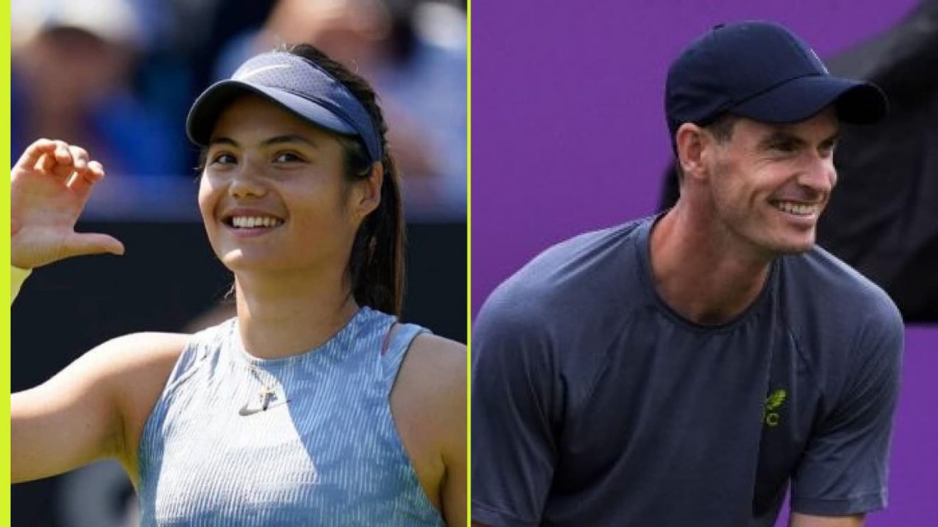 Pictured: Emma Raducanu and Andy Murray