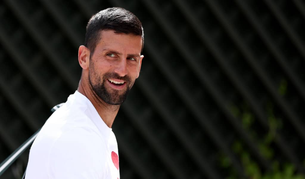 Novak Djokovic smiles Wimbledon 2024