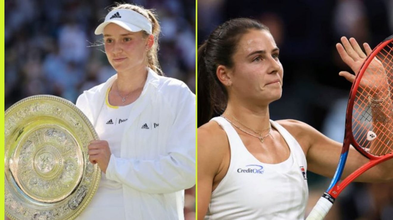Elena Rybakina and Emma Navarro at Wimbledon