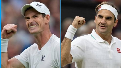 Andy Murray and Roger Federer