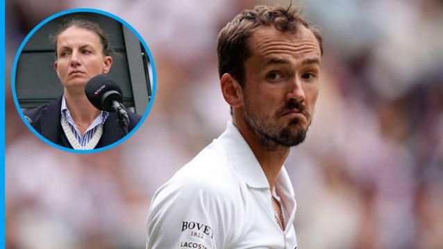Daniil Medvedev was unhappy with chair umpire Eva Asderaki