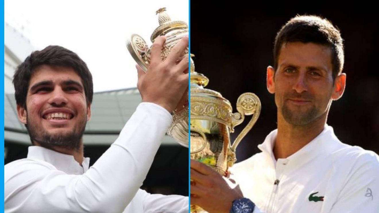 Carlos Alcaraz and Novak Djokovic face a Wimbledon rematch on Sunday.