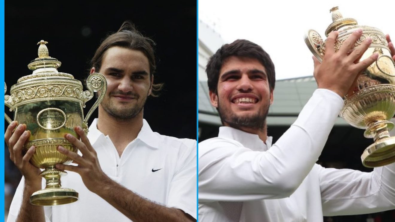 Roger Federer and Carlos Alcaraz