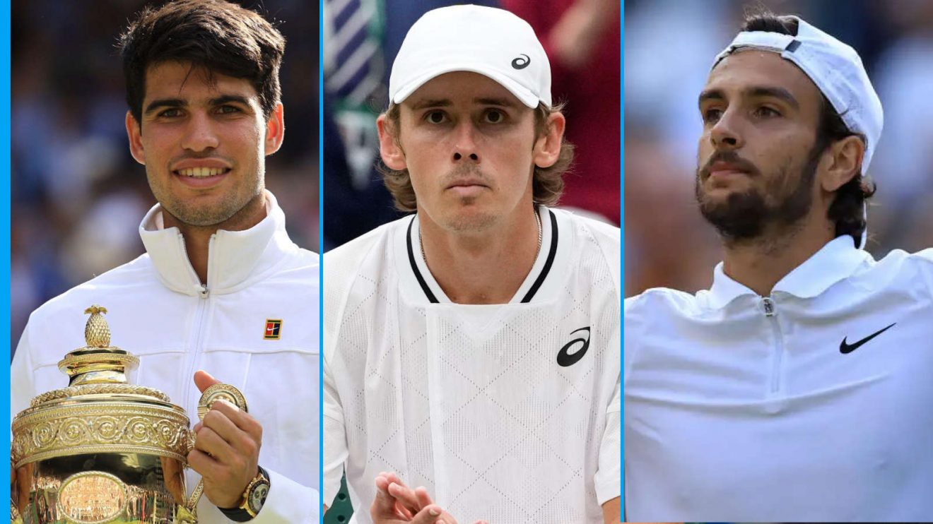 ATP Rankings featuring Carlos Alcaraz, Alex de Minaur and Lorenzo Musetti
