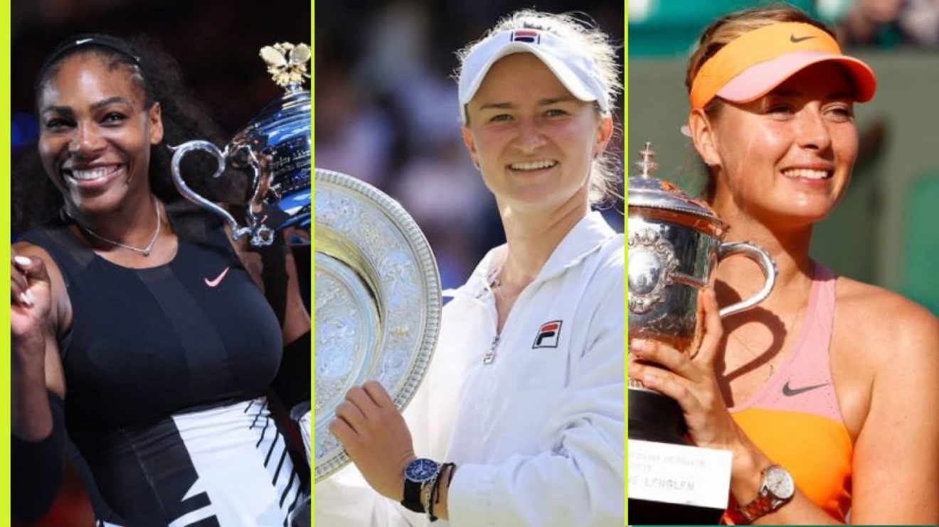 Serena Williams, Barbora Krejcikova, and Maria Sharapova