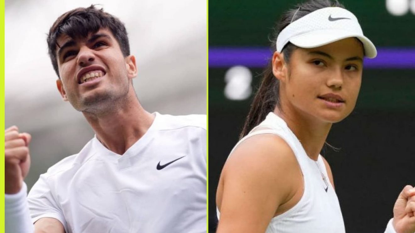 Carlos Alcaraz and Emma Raducanu at Wimbledon