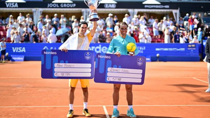 Nuno Borges and rafael Nadal in Bastad