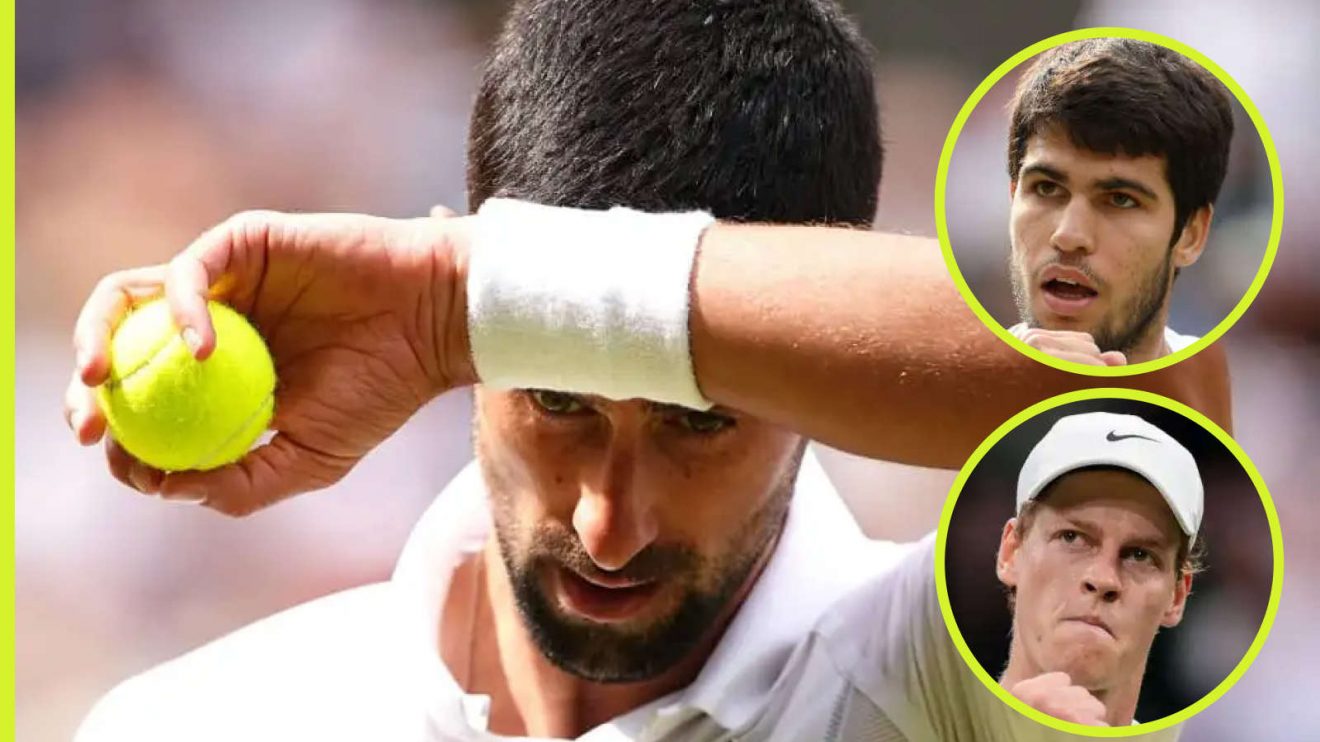 Novak Djokovic battling against Carlos Alcaraz and Jannik Sinner