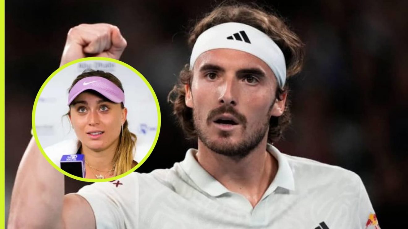 Pictured: Stefanos Tsitsipas and Paula Badosa