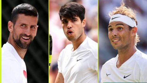 Novak Djokovic, Carlos Alcaraz, Rafael Nadal