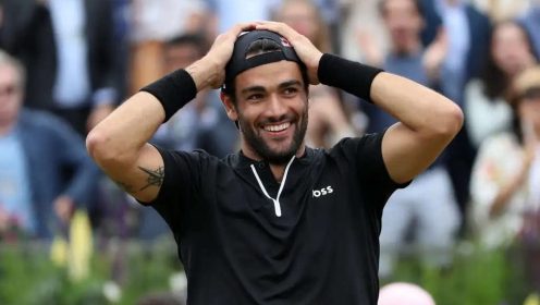 Matteo Berrettini celebrates