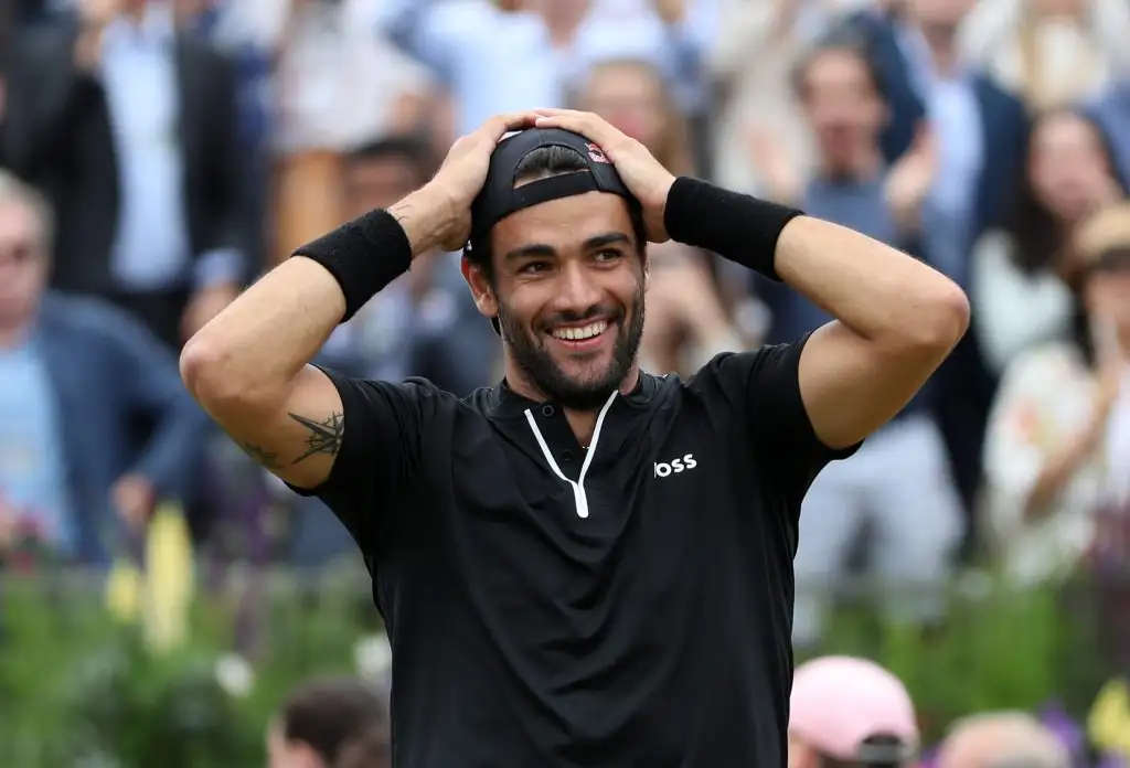 Matteo Berrettini celebrates