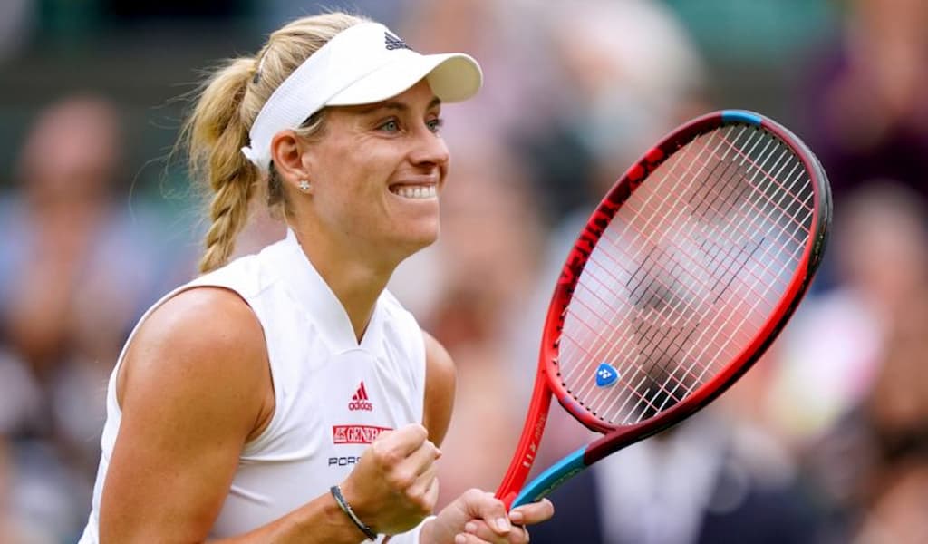 Angelique Kerber celebrates a big point