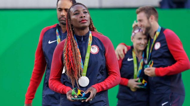 Venus Williams won silver in the mixed doubles at Rio 2016