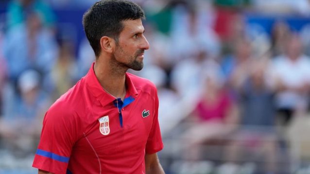 Novak Djokovic during his Paris 2024 semi-final