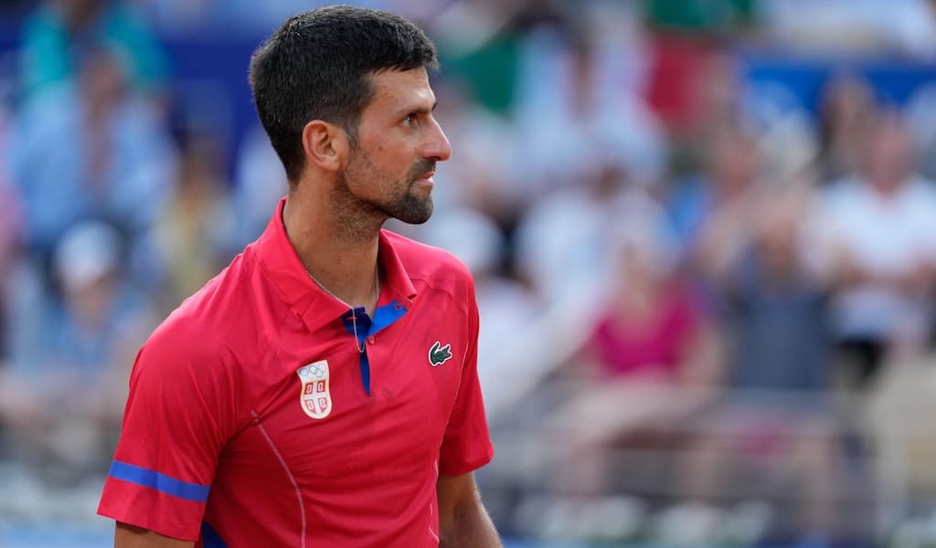Novak Djokovic during his Paris 2024 semi-final