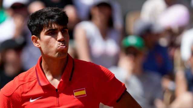 Carlos Alcaraz in action