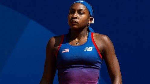 Pictured: Coco Gauff at the Paris 2024 Olympic Games