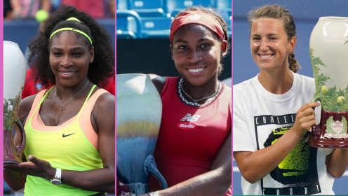 (L-R) Serena Williams, Coco Gauff, and Victoria Azarenka at the Cincinnati Open