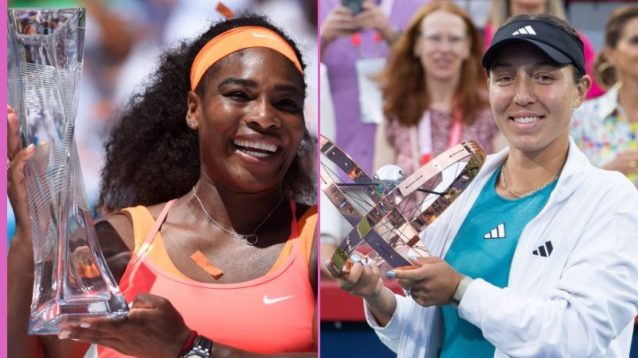 (L-R) Serena Williams and Jessica Pegula