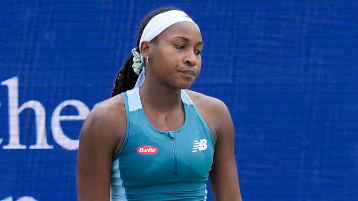 A disappointed Coco Gauff