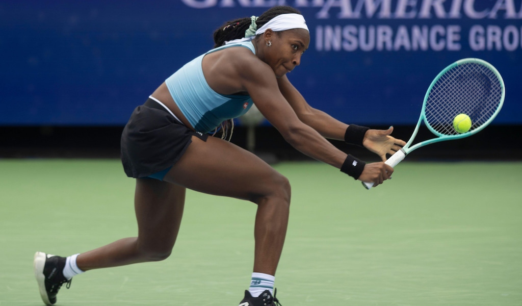 Coco Gauff in action at the Cincinnati Open.