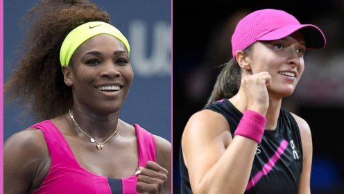 Serena Williams and Iga Swiatek