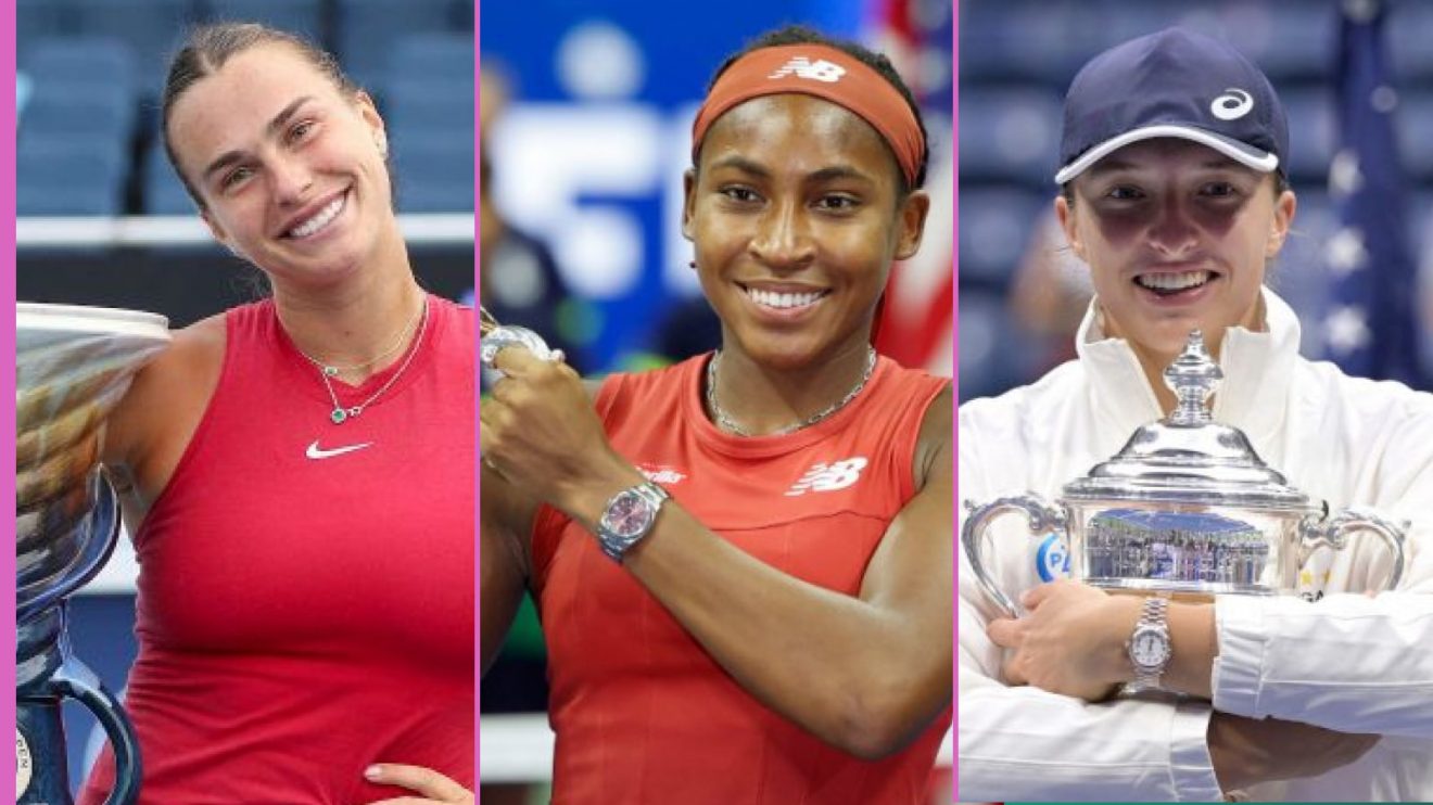 (L-R) Aryna Sabalenka, Coco Gauff, Iga Swiatek