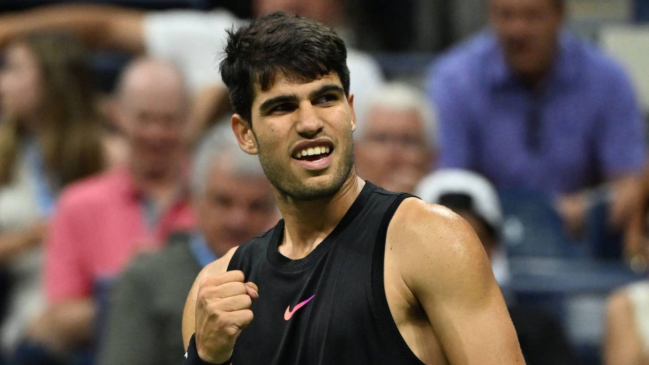 Carlos Alcaraz pictured at the 2024 US Open.