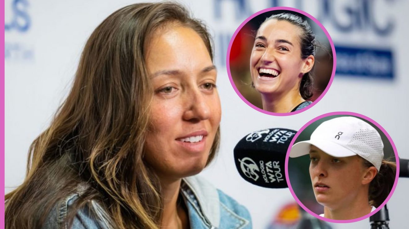 Jessica Pegula pictured during a press conference.