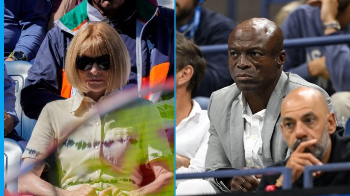 Pictured: Anna Wintour and Seal both watching on at the 2024 US Open.