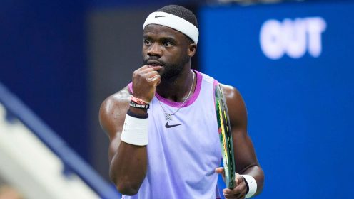 A happy Frances Tiafoe