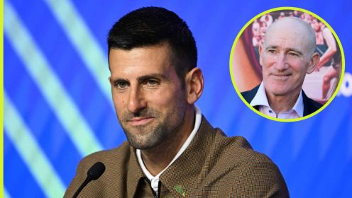 Novak Djokovic and Brad Gilbert