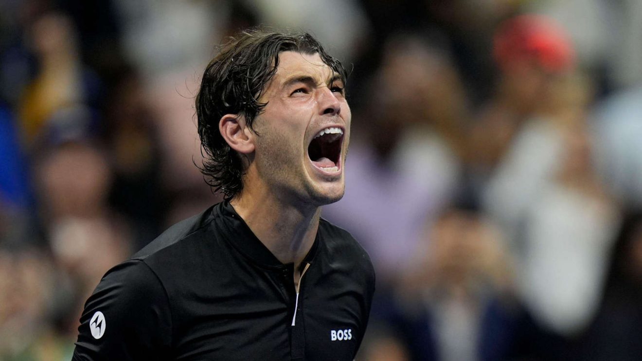 Taylor Fritz in action