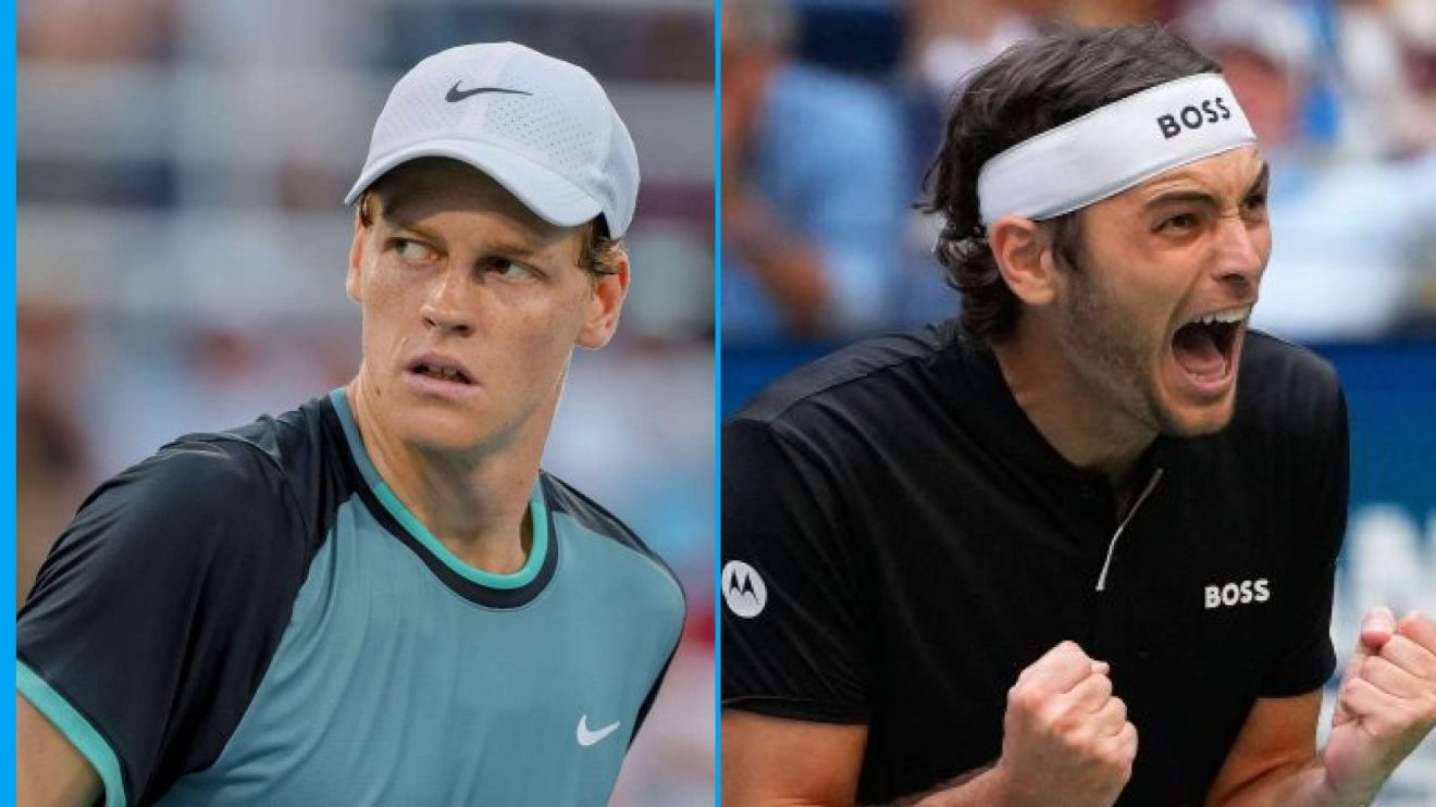 Pictured: Jannik Sinner and Taylor Fritz