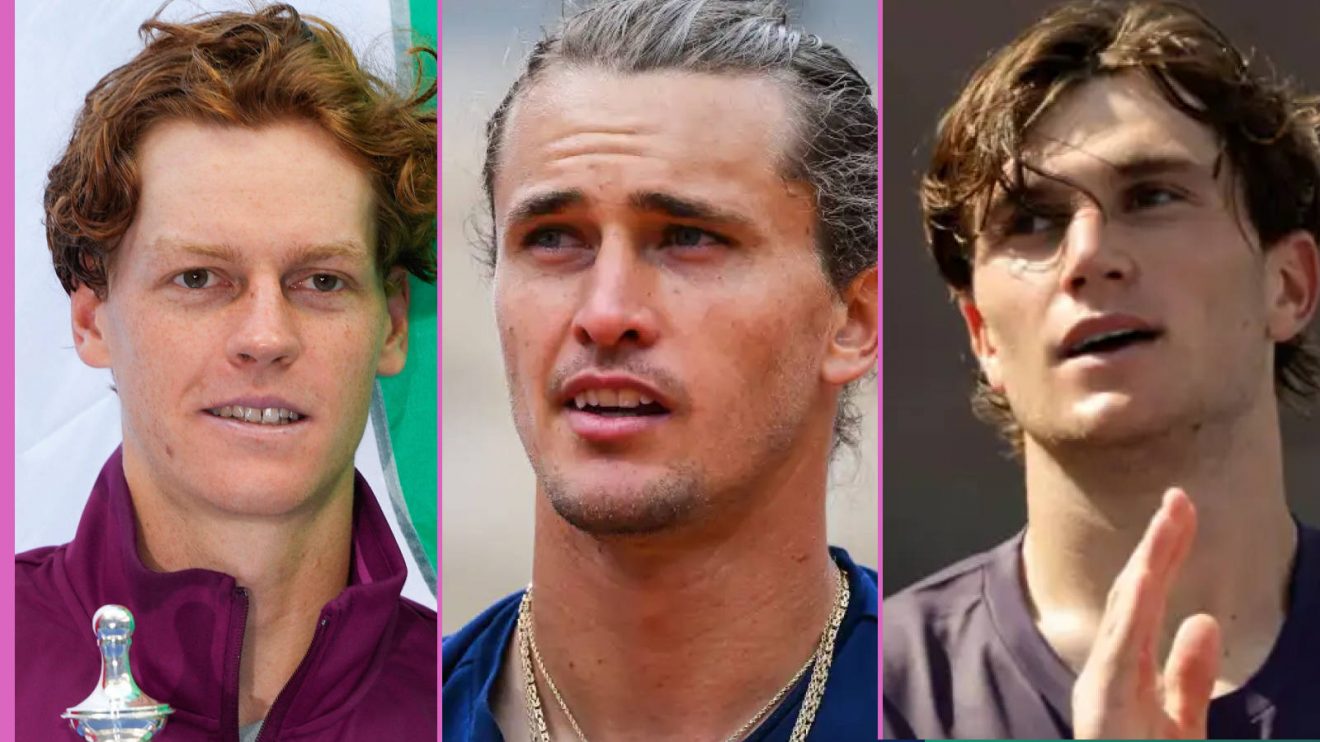 From left to right Jannik Sinner, Alexander Zverev and Jack Draper