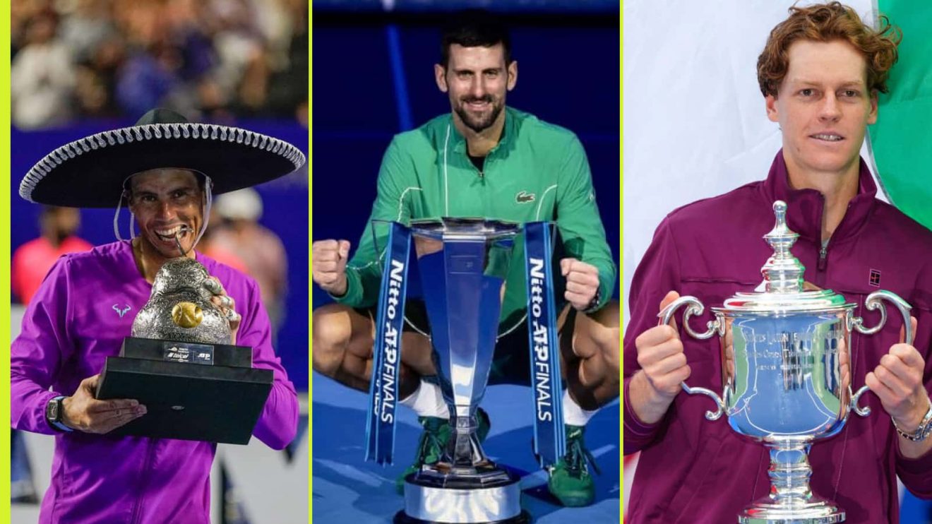 Rafael Nadal, Novak Djokovic and Jannik Sinner