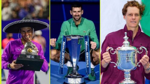 Rafael Nadal, Novak Djokovic and Jannik Sinner