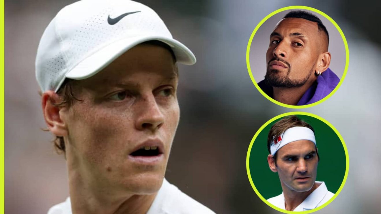 Jannik Sinner, Nick Kyrgios and Roger Federer