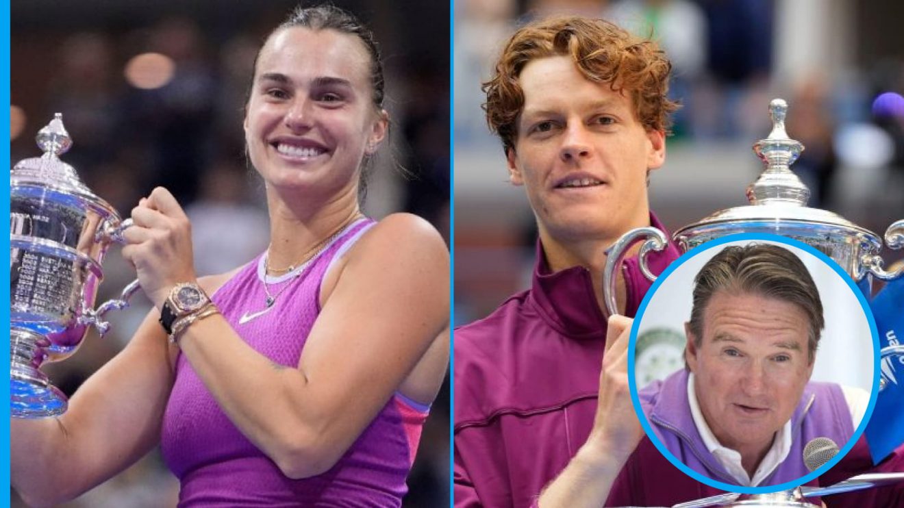 Pictured: Aryna Sabalenka and Jannik Sinner lifting the US Open titles