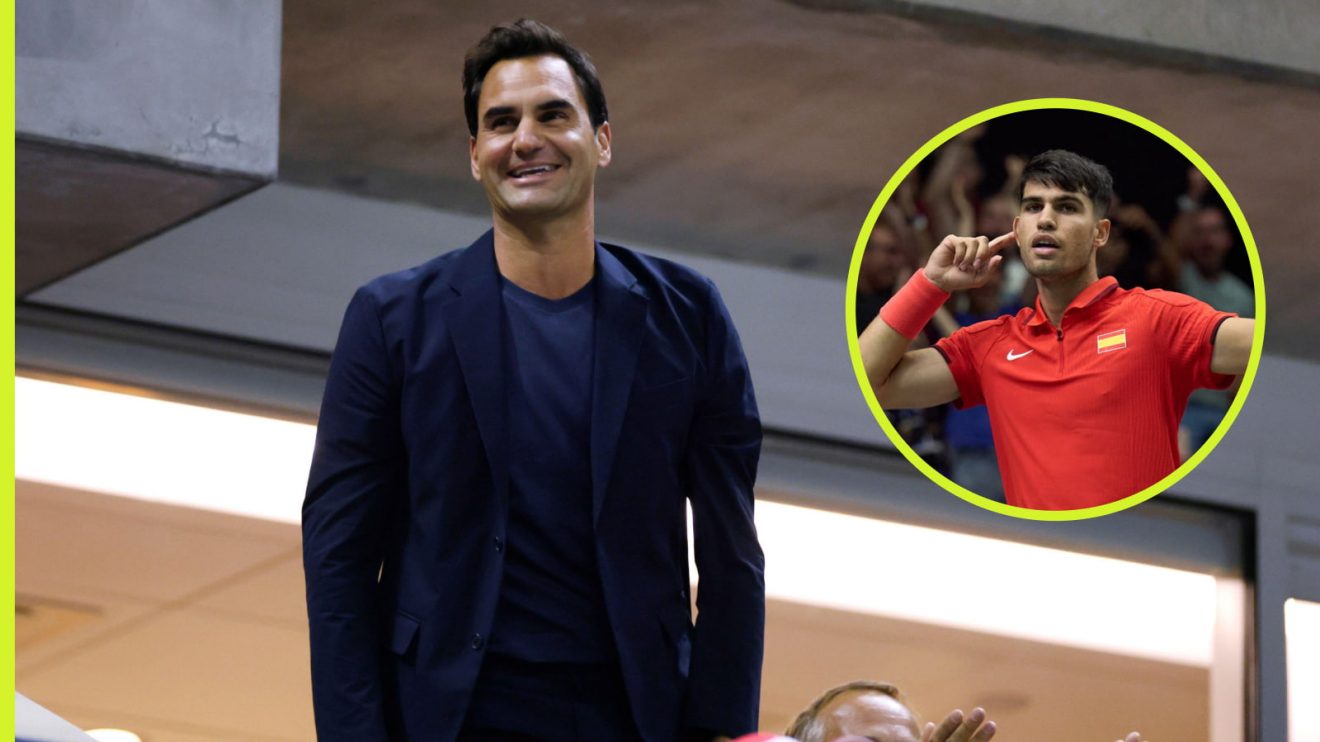 Roger Federer and Carlos Alcaraz