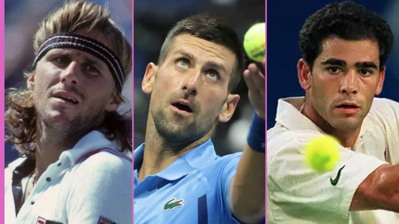 Bjorn Borg, Novak Djokovic and Pete Sampras