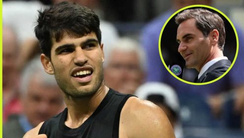 Carlos Alcaraz and Roger Federer