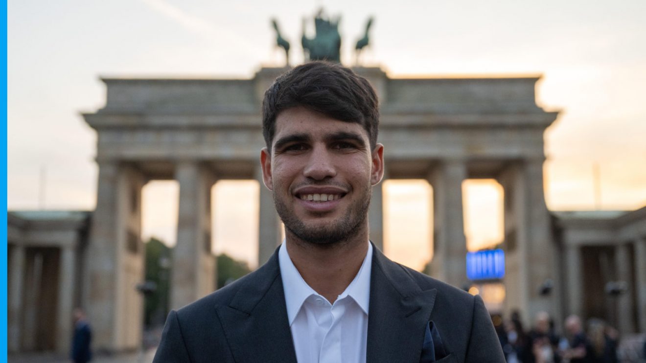 Carlos Alcaraz at the Laver Cup launch in Berlin